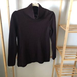 Eileen Fisher purple merino wool sweater